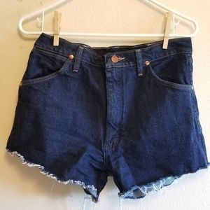 Wrangler denim high waisted cutoffs